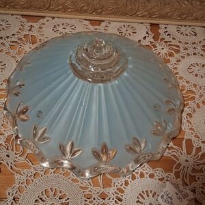 Light Blue Glass Ceiling Light Fixture